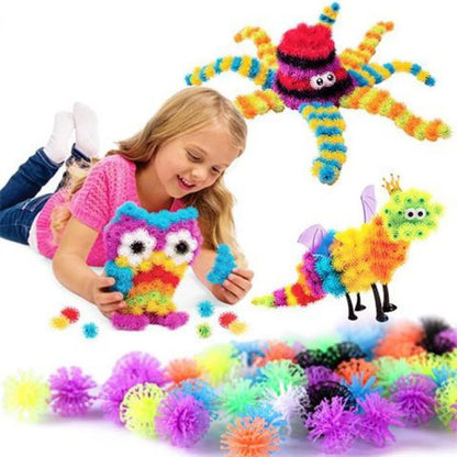 400pcs Thorn Ball 3D Model Construction Building Blocks Magic Puffer Ball DIY Assembling Toys for Children Gifts