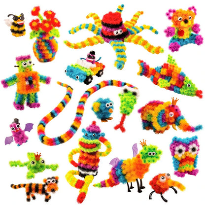 400pcs Thorn Ball 3D Model Construction Building Blocks Magic Puffer Ball DIY Assembling Toys for Children Gifts