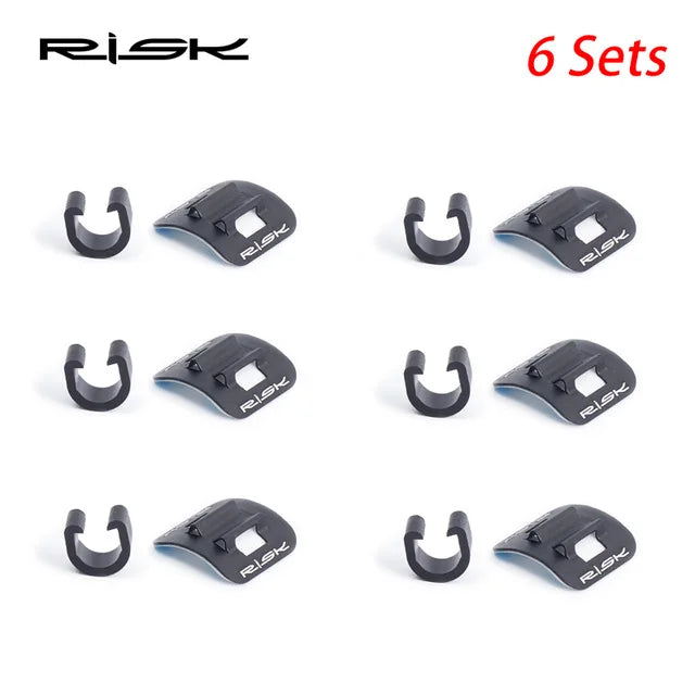 RISK Bicycle Cables Housing Bike Oil Tube Fixed Clips C Shape Shift Brake Guide Cable Tube Fixed Clamp Frame Buckle