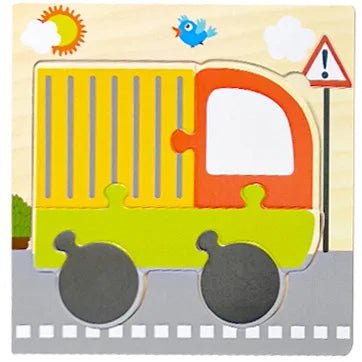 Baby Toys Wooden 3D Jigsaw Puzzle Cartoon Animal Traffic Tangram Jigsaw Puzzles Early Learning Educational Toys For Children