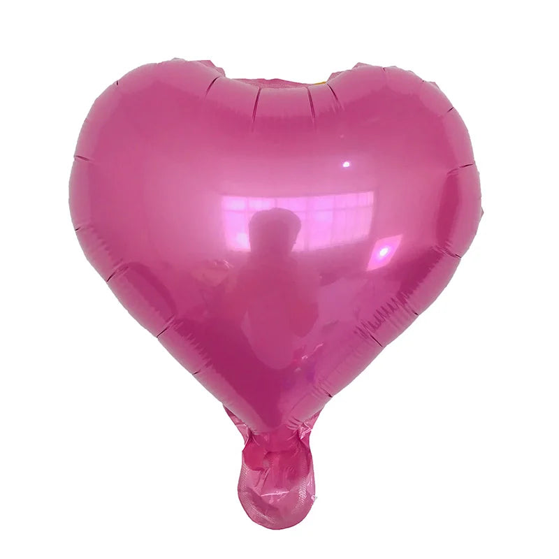 10pcs 10inch heart love aluminum foil balloon baby shower child birthday party wedding  decor supplies air balloons Globos