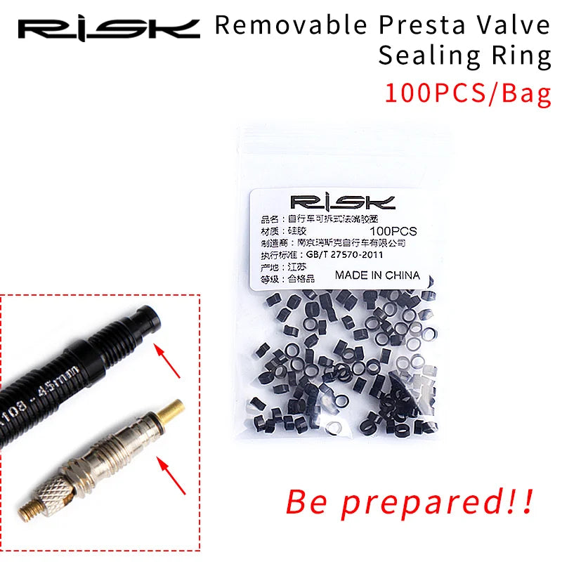 RISK Bicycle Presta Valve Extender Pole with 3in1 Wrench Tool 45mm/80mm Road Bike Rim Valve Extension Rod for Tube Tire Tubeless