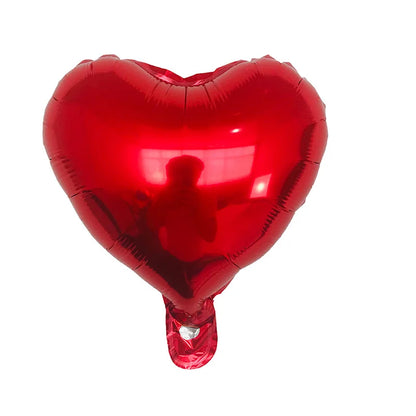 10pcs 10inch heart love aluminum foil balloon baby shower child birthday party wedding  decor supplies air balloons Globos