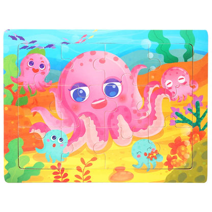 15*11cm 3D Puzzle Cartoon Animals Wood Puzzle Kids Cognitive Jigsaw Puzzle Baby Wooden Toys Educational Toys for Children
