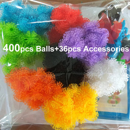 400pcs Thorn Ball 3D Model Construction Building Blocks Magic Puffer Ball DIY Assembling Toys for Children Gifts