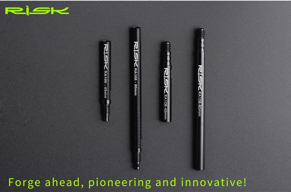 RISK Bicycle Presta Valve Extender Pole with 3in1 Wrench Tool 45mm/80mm Road Bike Rim Valve Extension Rod for Tube Tire Tubeless