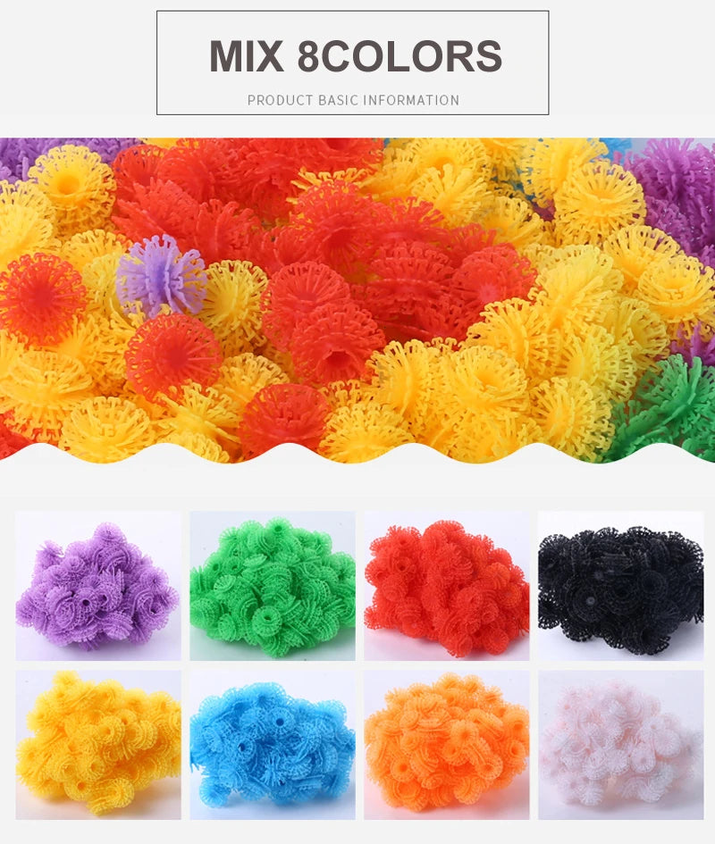 400pcs Thorn Ball 3D Model Construction Building Blocks Magic Puffer Ball DIY Assembling Toys for Children Gifts
