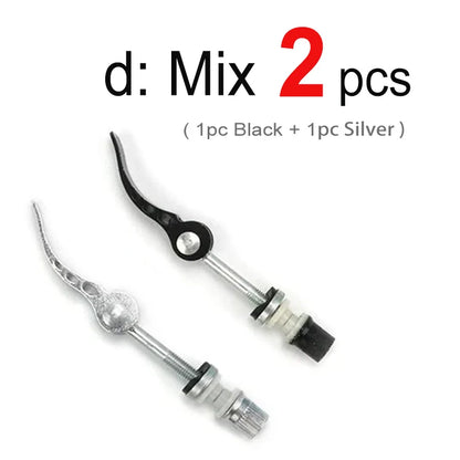 1/2/6pcs M6 x65mm Bicycle Quick Release Aluminum Seatpost Clamp Bike Seat Post Tube Clamp  Lock Nut Saddle for Road MTB Bike