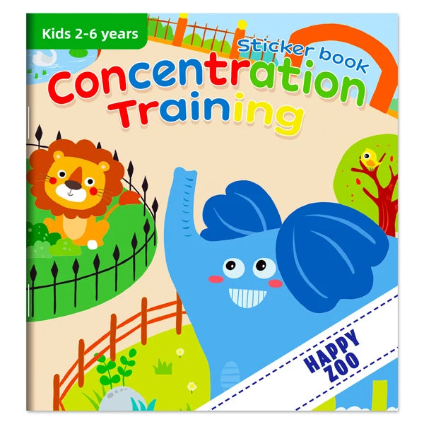 Children's Sticker Book Early Education Cartoon Animal Cognitive Puzzle Sticker Toys Educational Montessori Toys for Kids 3-6