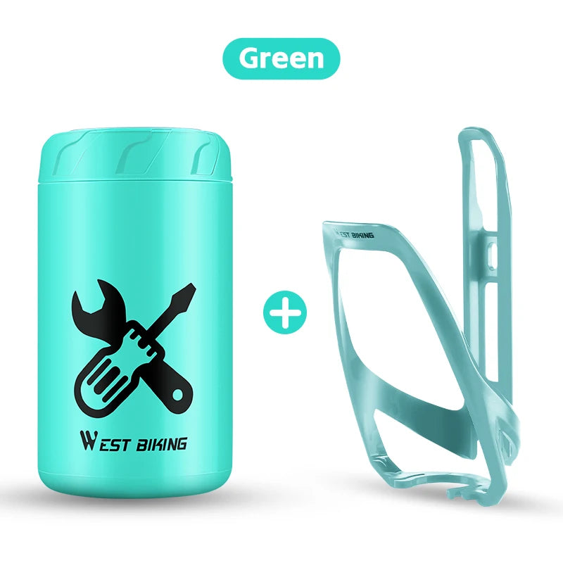 WEST BIKING Bicycle Repair Tool Storage Capsule Portable Waterproof Toolkit With Water Bottle Cage MTB Road Bike Accessories