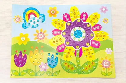 5/10/20pcs/Lot DIY Diamond Stickers Handmade Crystal Paste Painting Mosaic Puzzle Toys Random Color Kids Stickers Gift Children