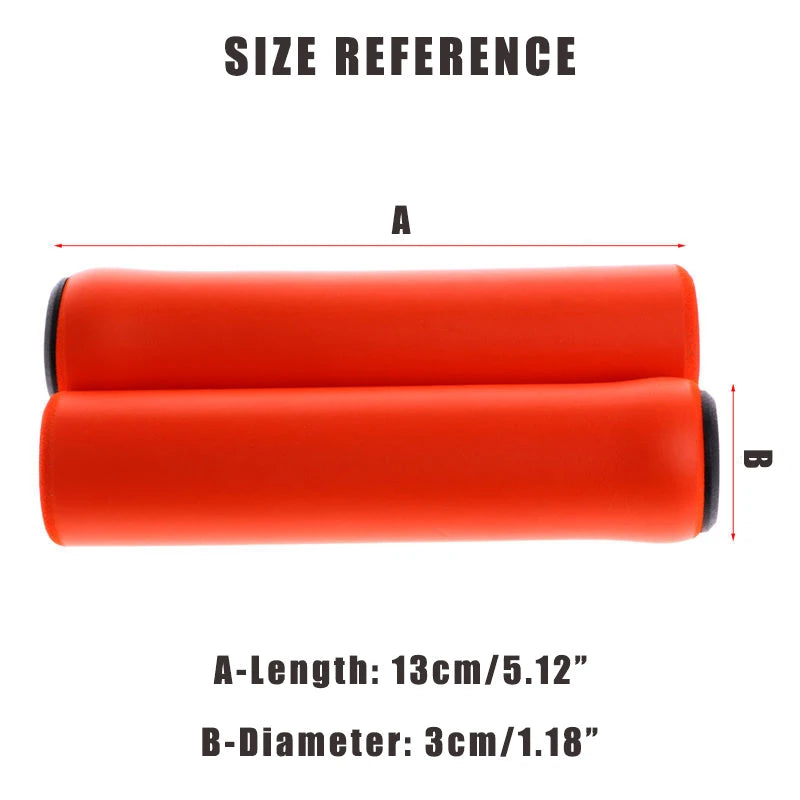 1 Pair Silicone Cycling Bicycle Grips Outdoor MTB Mountain Bike Handlebar