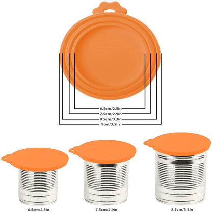 2pcs/set Reusable Pet Food Can Cover and Spoon Portable Dogs Cat Storage Tin Cap Lid Seal Cover Health Pet Supplies Pet Lids Can