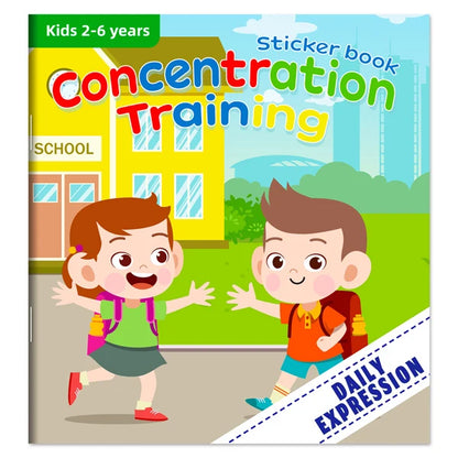 Children's Sticker Book Early Education Cartoon Animal Cognitive Puzzle Sticker Toys Educational Montessori Toys for Kids 3-6