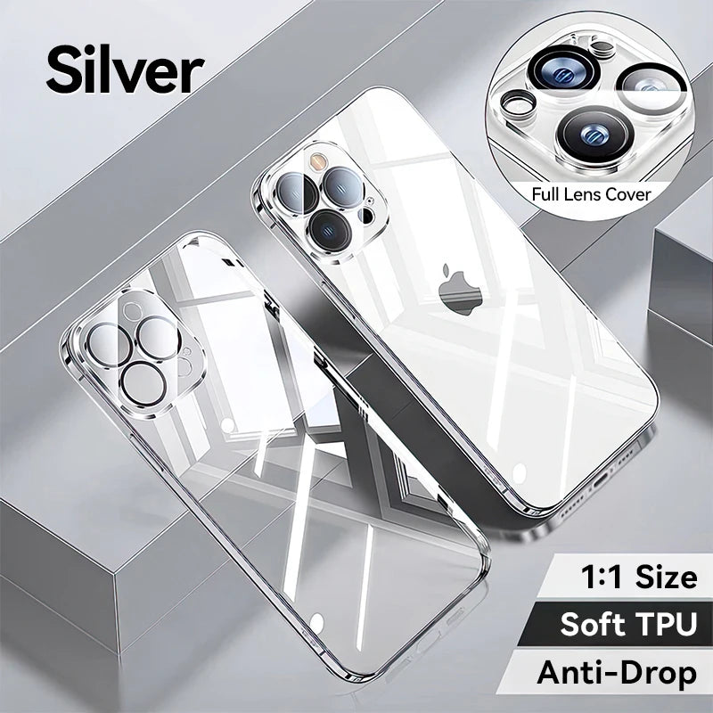 Joyroom Case For iPhone 16 Pro Max Anti-drop Transparent Cover For iPhone 16 15 14  Pro Max Shockproof Case With Len Protection