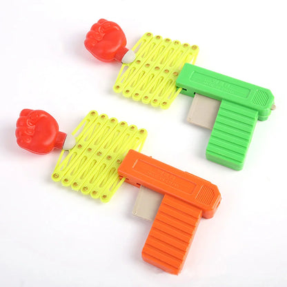 Retractable Fist Shooter Trick Toy Gun Funny Child Prank Toys Kids Plastic Festival Gift for Fun Classic Elastic Telescopic Fist