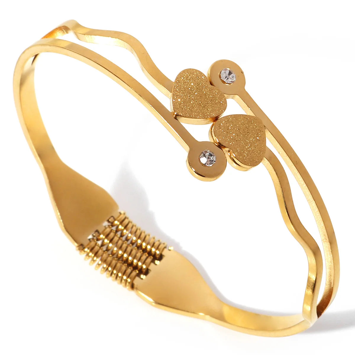 Copper With Zirconium Opening Female Simple Trendy Bracelet Women's Stainless Steel Jewelry Luxury Gifts for Girlfriends