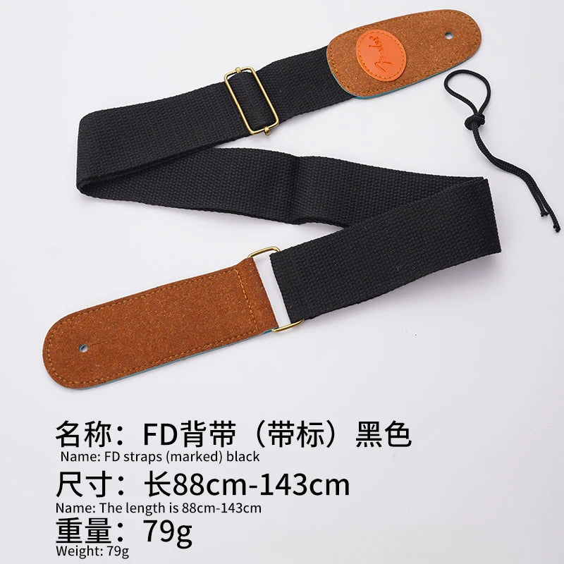 1pc Embroidery Guitar Strap Leather Acoustic Electric Guitar Widening Straps Folk Classical Wooden Guitars Shoulder Belt