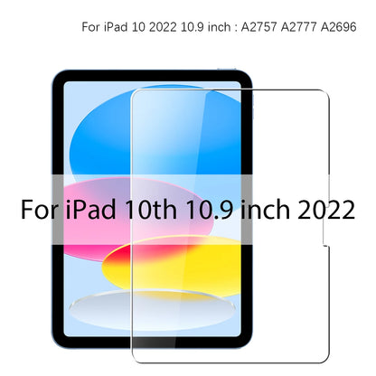 Screen Protector For iPad Pro 13 11 M4 M2 2024 12.9 10th Tempered Glass For iPad Air 5 4 3 9th 8th 7th Generation Mini 7 6 Film