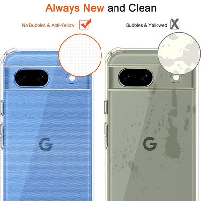 Shockproof Silicone Soft Case For Google Pixel 9 XL 8 7 6 Pro 8A 7A 6A Ultra Thin Soft Back Cover Clear Shell Transparent Cover