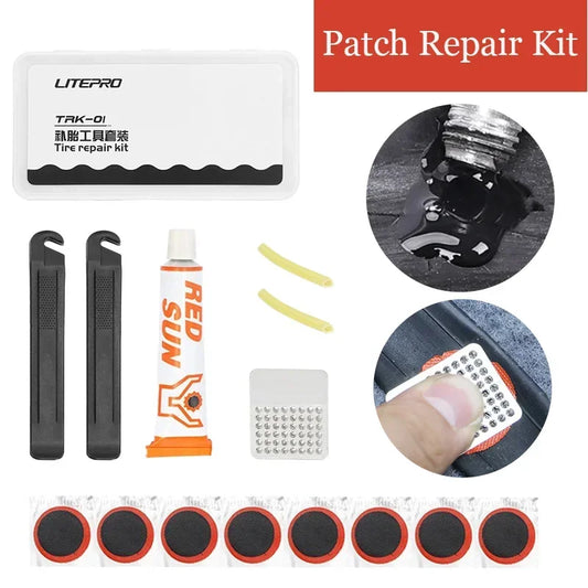 Bicycle tire repair kit 15pcs Cycling Inner Tube Puncture Patch Kits with repair patch Glue tire repair Bicycle accessories