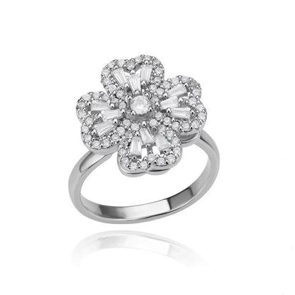 Anti Stress Anxiety Fidget Rings for Women Stainless Steel Sunflower Sun Star Spinner Ring Christmas Jewelry Gifts