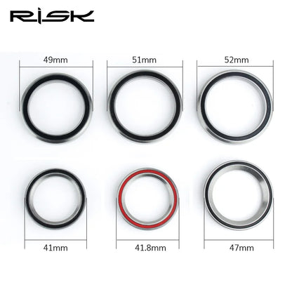 RISK Bike Headset Bearings 41/41.8/47/49/52mm MTB Road Bicycle Headset Bearing Repair Steel Parts Bike Accessories
