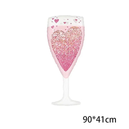 Wine Bottle Wine Goblet Aluminium Foil Balloons Beer Whisky Champagne Bar Banquet Family Gathering Birthday Party Decoration