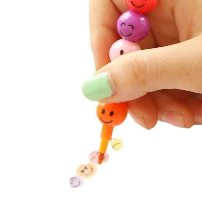 10Pcs Lollipop Building Block Crayon/Pencil Graffiti Pen for Children Birthday Party Favors Student Back To School Gifts