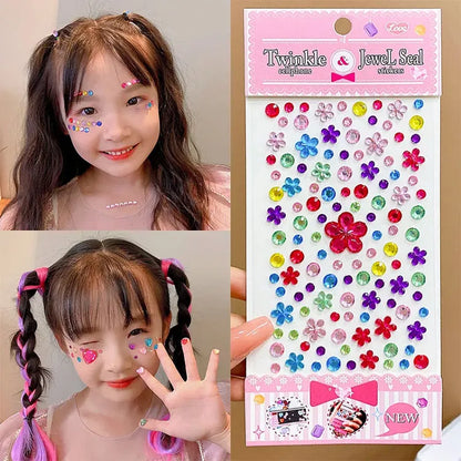 Glitter Face Stickers for Children Rhinestones for Eyes Face Diamonds Bright Stickers Festival Makeup Jewels Stickers ZS006