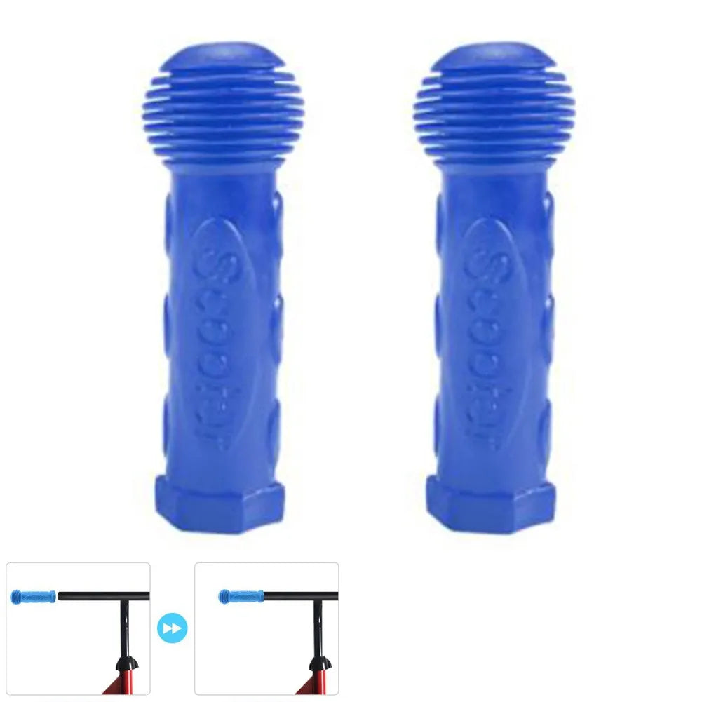Rubber Bicycle And Scooter Handle Grips For Children Non-Slip Waterproof Blue/Pink/Cyan/Black/Green/Dark Blue/Red Bike Accessory