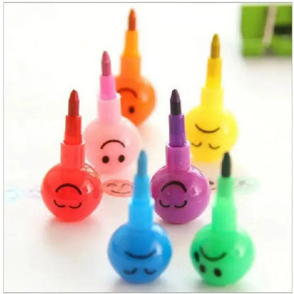 10Pcs Lollipop Building Block Crayon/Pencil Graffiti Pen for Children Birthday Party Favors Student Back To School Gifts