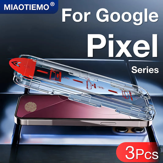 2-3Pcs For Google Pixel 9 Pro XL 8 8A 4G 5G Screen Protector Fingerprint Toughened Glass Accessories No Dust Bubbles Easy Kit
