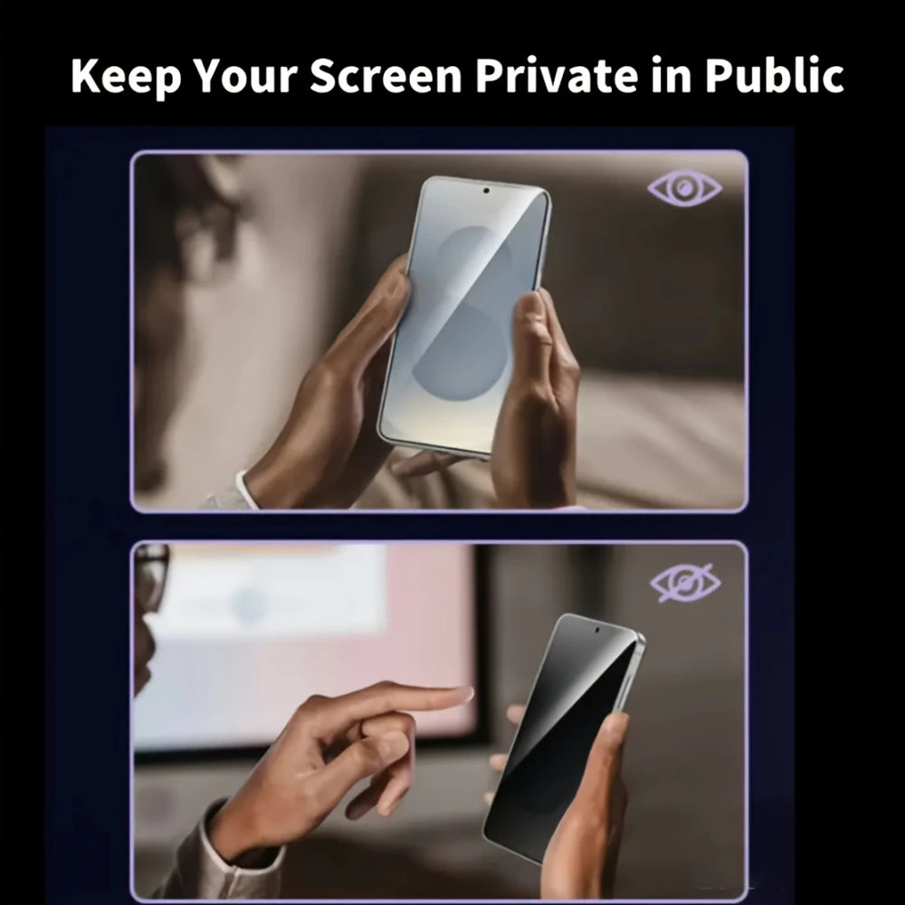 NNBILI Privacy Tempered Glass for Samsung Galaxy S26 Ultra S26+ Plus S25 S24 Fingerprint Unlocking Anti-spy Screen Protector S26 Glass