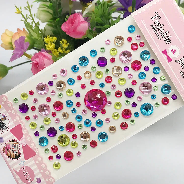 Glitter Face Stickers for Children Rhinestones for Eyes Face Diamonds Bright Stickers Festival Makeup Jewels Stickers ZS006