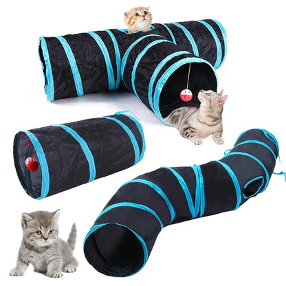 650g Rainbow Cat Toy Tunnel Playground Cats Scratching Running Interactive Teaser Toy Kittens Adult Cats