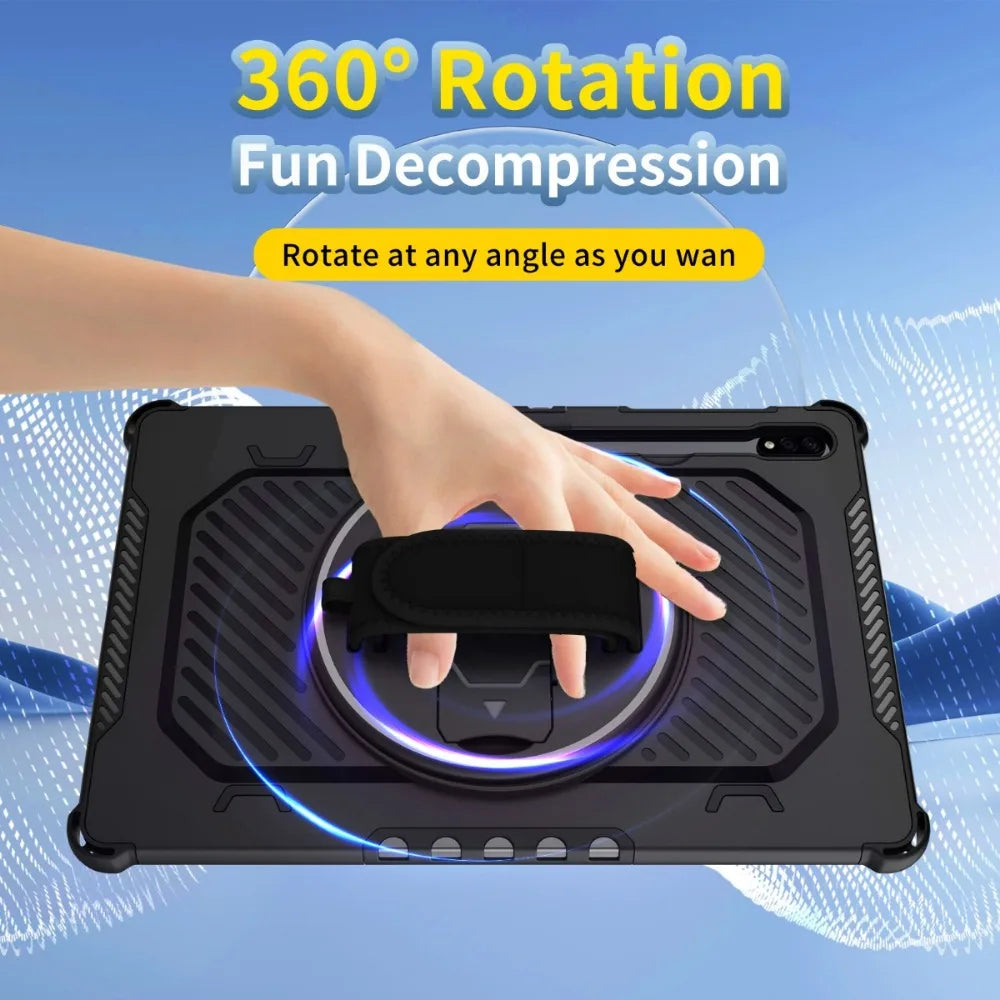 Funda Tablet Cover for Samsung Galaxy Tab S7 S8 S9 11inch Rotation Stand Case for Galaxy Tab S7FE S7+ S8+ S9Plus 12.4inch Case