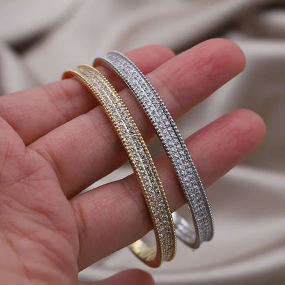 2024 French new design fashion jewelry two-color plated zircon letter X opening bracelet elegant women's daily work accessories