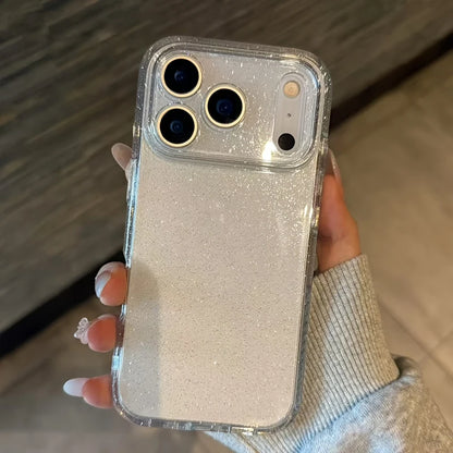 Luxury Fashion Bling Glitter Transparent Phone Case For iPhone 17 Pro Max 16 15 14 13 12 11 XS X XR 7 8 16 Plus 16E 17 Air Cover