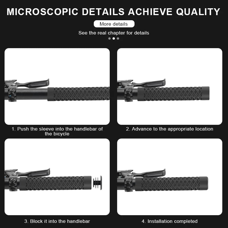1Pair Bicycle Handlebar Grips Lengthening Non-Slip Soft Rubber Mountain Bike Grips For 22.2mm Handlebar Scooter Tricycle BMX