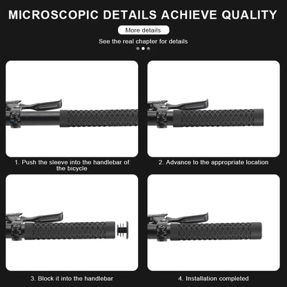 1Pair Bicycle Handlebar Grips Lengthening Non-Slip Soft Rubber Mountain Bike Grips For 22.2mm Handlebar Scooter Tricycle BMX