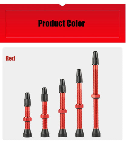 2pcs/bag Bicycle Bike Tubeless Presta Valves Stems Aluminium Alloy 40mm 44mm 48mm 60mm 80mm with Valve Core Removal Tool
