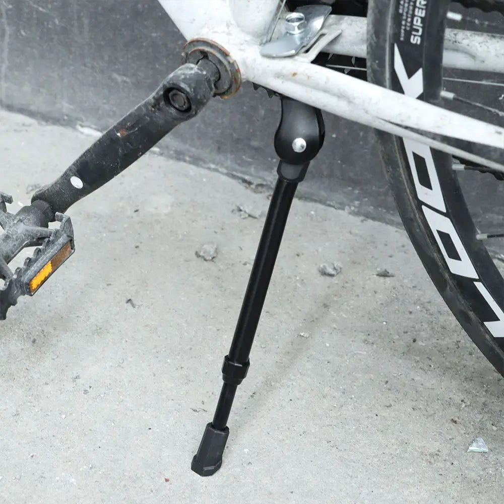 Heavy Kick Stand Duty Adjustable Mountain Bike Bicycle Cycling Prop Side Rear Alloy Kick Stand Bicycle Parts Sports Black Silver
