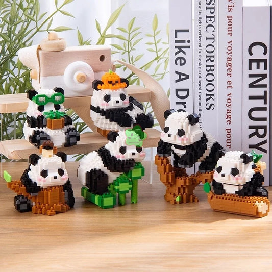 Creative DIY Assemable Animal Cute MINI Chinese Style Animal Panda Building Block Educational Boy Toys For Children Model Bricks