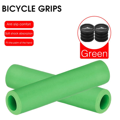 MOTSUV Bicycle Ultraight Density Foam Silicone Sponge Handlebar Grips for MTB bike XC/AM Anti-skid shock-absorbing Super Soft