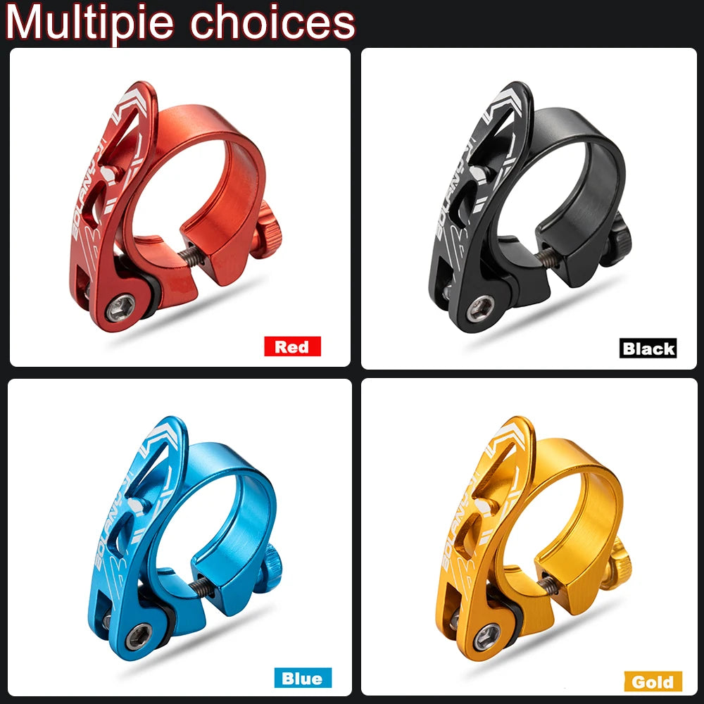 BOLANY MTB Bike Seatpost Clamp Quick Releas Ultralight Aluminium Alloy Bicycle Seat Post Mount 31.8mm 34.9mm Cycling Accessories