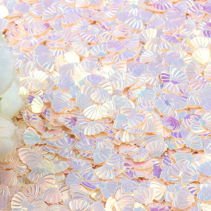 15g/Pack Iridescent Shining Shell Confetti Glitter DIY Supplies Baby Shower Girls Mermaid Birthday Party Decorations DIY Favors