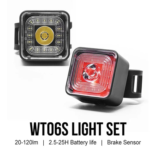 Bicycle Smart Brake Sensing Front Rear lights IP66 Waterproof MTB Road Bike Taillight Night Cycling Safety Lamp