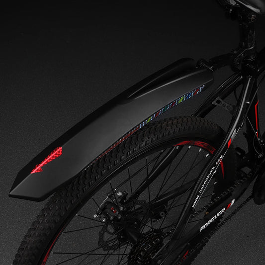 2Pcs Bicycle Splash Fenders with Reflective Stickers Universal Mud Flaps Bike Splash Guard for 26 27.5 29 Inch Bike