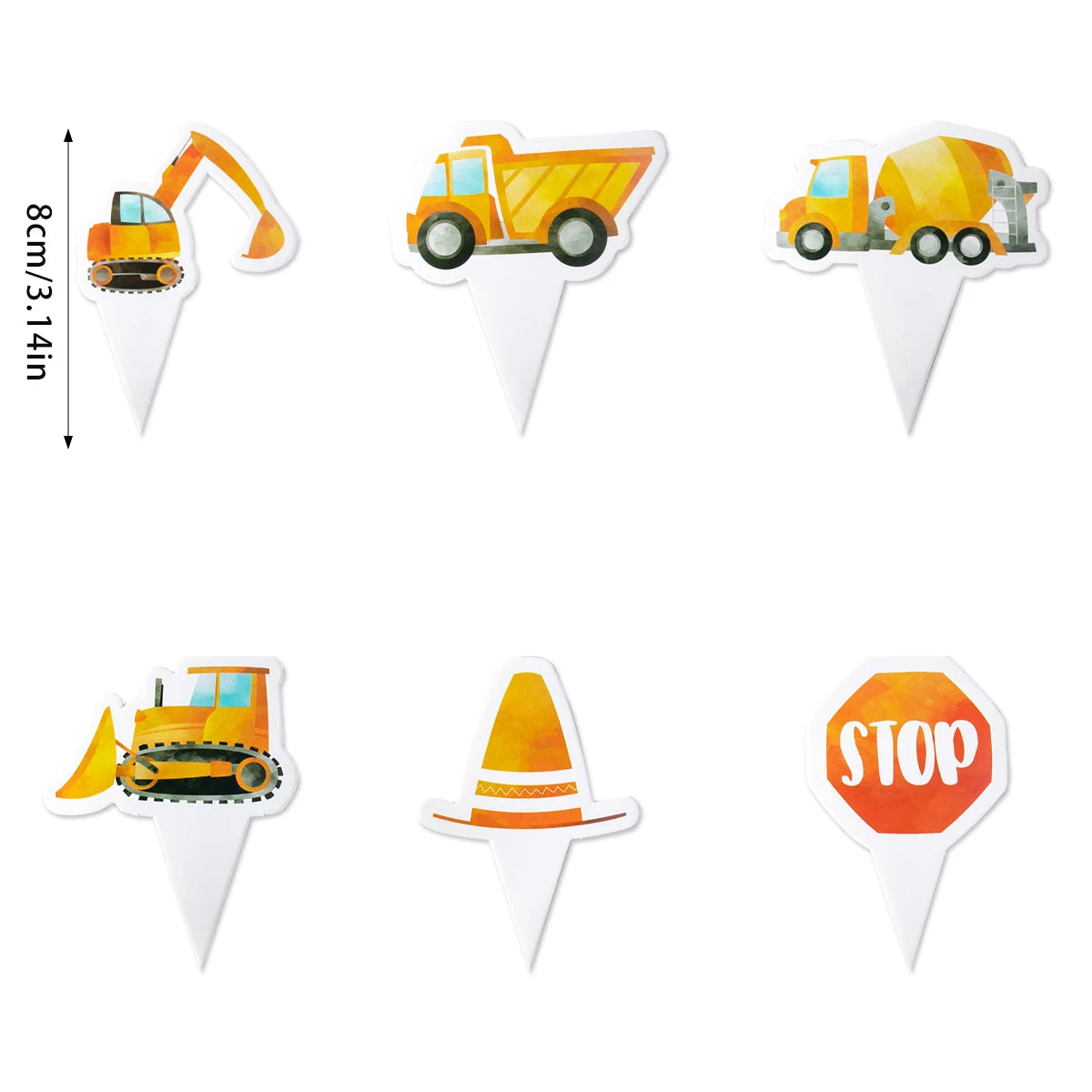Construction Birthday Party Supplies Tractor Excavator Paper Plate Cup Birthday Banner Truck Latex Balloons For Child's Birthday